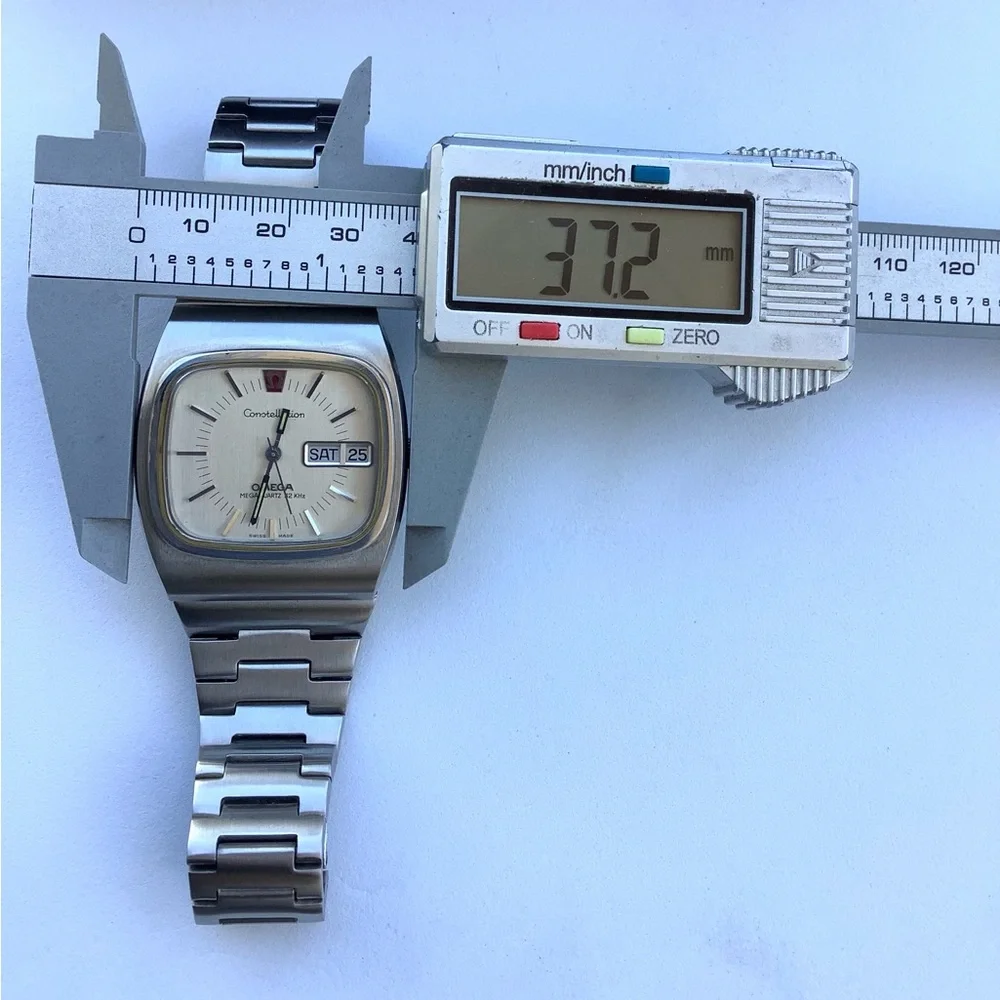 Omega Men's Silver Stainless Steel Constellation Watch with Cream Dial